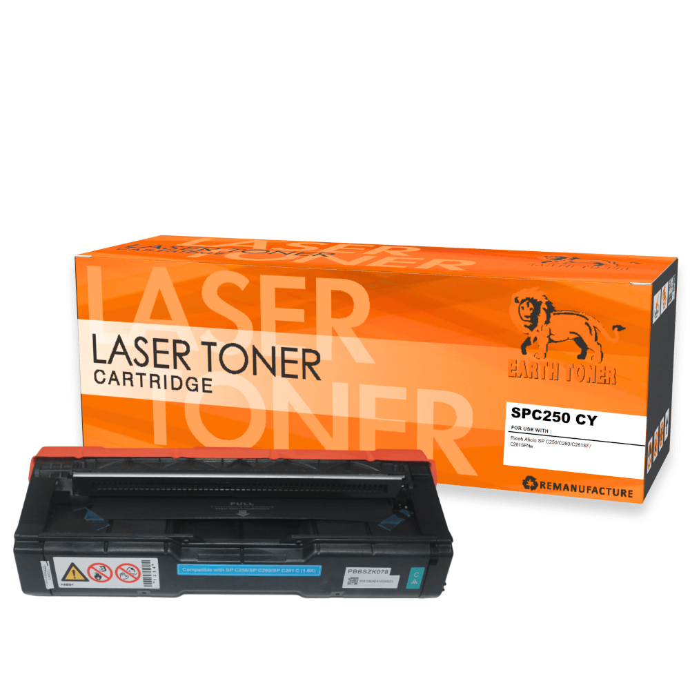 หมึกพิมพ์เลเซอร์ EARTH TONER รุ่น RICOH SPC250/SPC260/SPC261 สีฟ้า